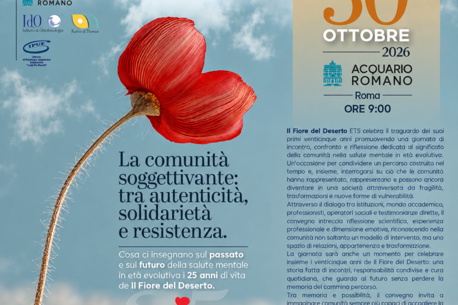 La comunità soggettivante, convegno del 30 ottobre 2026 all’Acquario Romano
